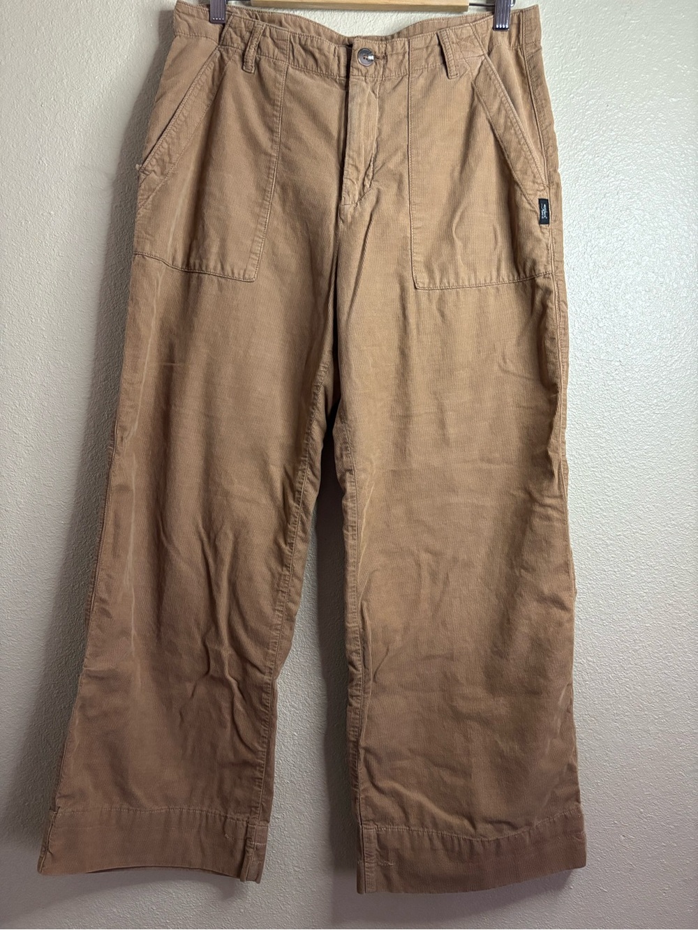 Silver Jeans Utility Wide Leg Women's W30xL30 Beige Corduroy Pants Lightweight